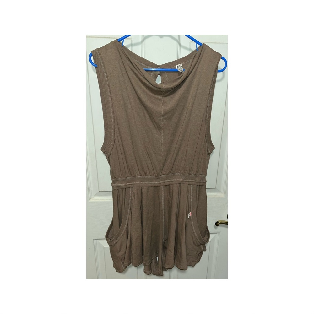 FreePeople Sleeveless Tan Romper